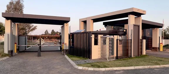 Residential estate gate and boundary wall